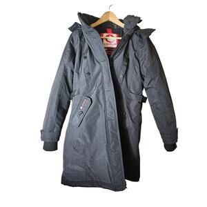 CANADA WEATHERGEAR Triple Goose Faux Fur Hooded Black Below Zero Parka SZ M